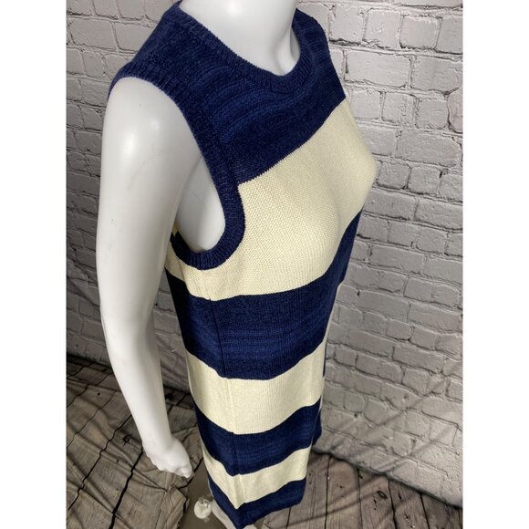 Ralph Lauren Womens M 2pc Linen Cotton Striped Sweater Dress Cardigan Set - Picture 7 of 11